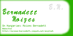 bernadett moizes business card